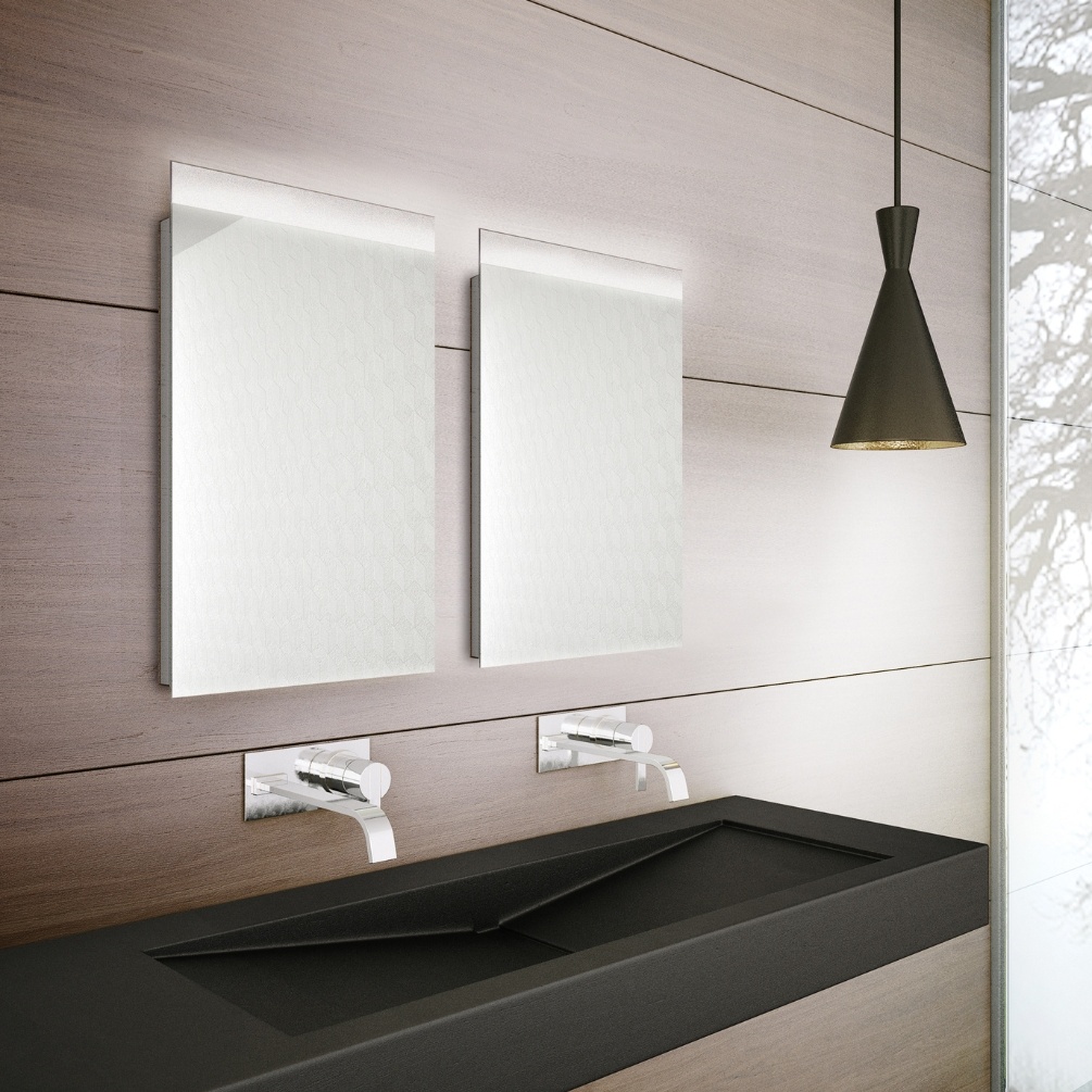 Product Lifestyle image of the Origins Living Topline 500mm x 800mm Backlit LED Mirror B006116